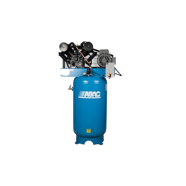 Abac IRONMAN 7.5 HP 230 Volt Single Phase Two Stage Cast Iron 80 Gallon Vertical Air Compressor ABC7-2180V2 - main